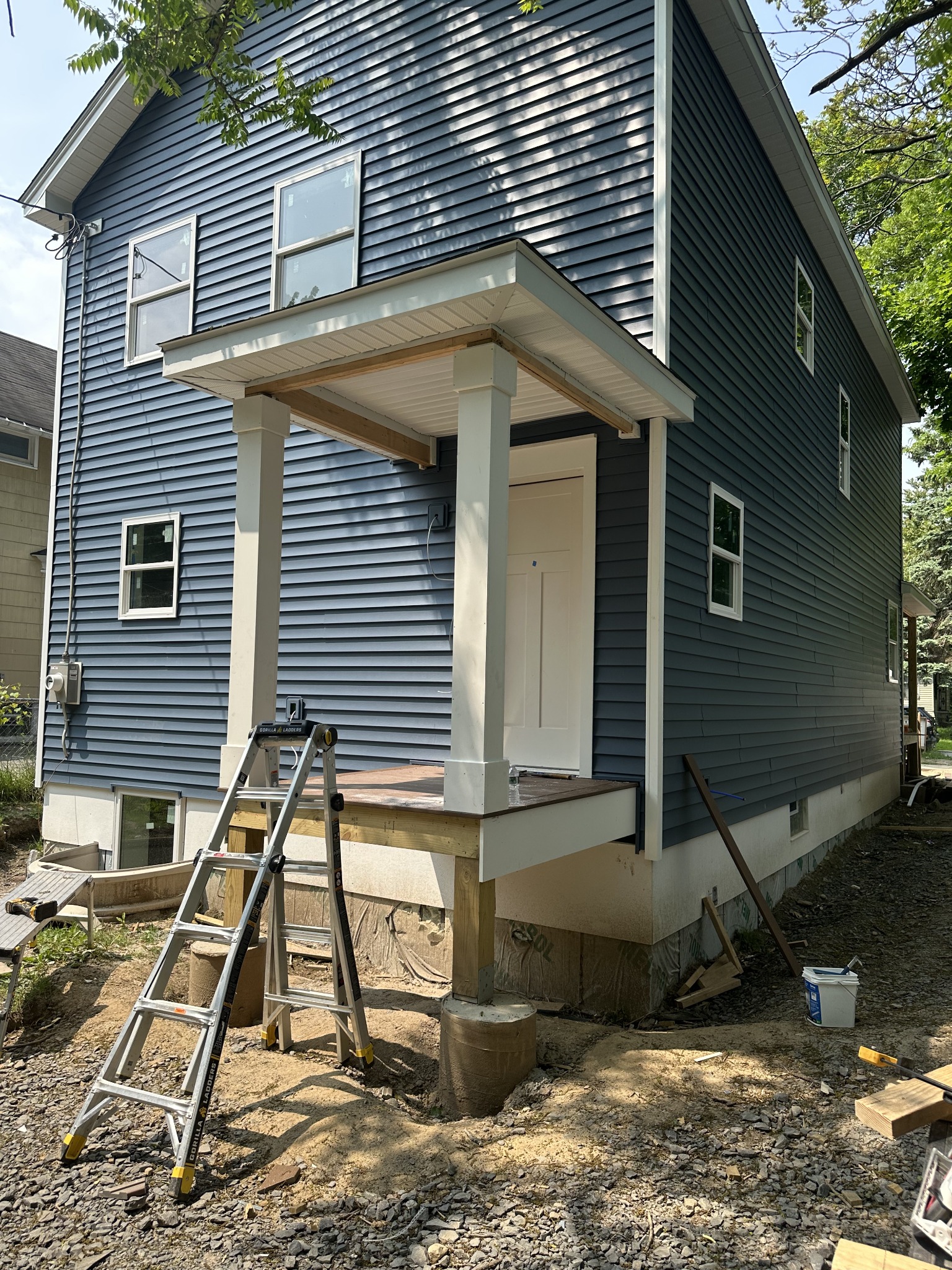 Side entry porch & siding